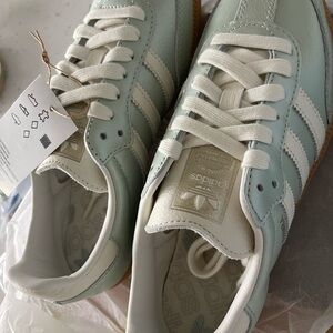Adidas Sky Blue Sneakers with White Accents
